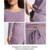 GYS Women’s Pajama Set Bamboo Viscose Cloud-Soft Long Sleeve Year-round Comfort Sleep Sets(Purple)