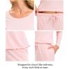 GYS Women’s Pajama Set Bamboo Viscose Cloud-Soft Long Sleeve Year-round Comfort Sleep Sets(​peach​)