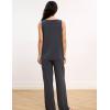 GYS Womens Pajama Set Bamboo Viscose Tank Top and Pants Soft 2 Piece Sleep Sets(Dark Heather Grey)