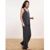 GYS Womens Pajama Set Bamboo Viscose Tank Top and Pants Soft 2 Piece Sleep Sets(Dark Heather Grey)