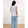 GYS Womens Pajama Set Bamboo Viscose Tank Top and Pants Soft 2 Piece Sleep Sets(Light Green Floral)