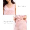 GYS Womens Pajama Set Bamboo Viscose Tank Top and Pants Soft 2 Piece Sleep Sets(Light Green Floral)