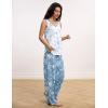 GYS Womens Pajama Set Bamboo Viscose Tank Top and Pants Soft 2 Piece Sleep Sets(Light Green Floral)