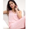 GYS Womens Pajama Set Bamboo Viscose Tank Top and Pants Soft 2 Piece Sleep Sets(Pink Floral)