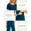 GYS Women’s Pajama Sets Short Sleeve Top and Capri Pant Solid Color Sleepwear, Viscose from Bamboo(Ink Blue)