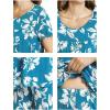 LazyCozy Womens Pajama Sets Viscose from Bamboo Pj Set Short Sleeve Top with Capri Pants Sleepwear 2 Piece Lounge Set(C – Teal Blue)