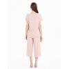 LazyCozy Womens Pajama Sets Viscose from Bamboo Pj Set Short Sleeve Top with Capri Pants Sleepwear 2 Piece Lounge Set(Pink Leopard)