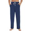 GYS Men’s Pajama Pants – Viscose Made from Bamboo, Soft Lounge Pants with Pockets Tall Sleep Pj Bottoms