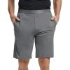 GYS Men’s Pajama Shorts Soft Lightweight Bamboo Viscose Mens Comfy Sleepwear Bottoms with Pockets(Dark Heather Grey)