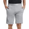 GYS Men’s Pajama Shorts Soft Lightweight Bamboo Viscose Mens Comfy Sleepwear Bottoms with Pockets(Heather Grey)