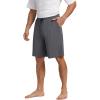 GYS Mens Sleep Shorts Bamboo Viscose Soft Comfy Pajama Bottoms with Drawstring and Pockets(Dark Heather Grey)