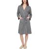 GYS Premium Viscose from Bamboo Robe for Women Long Sleeve Bathrobes Soft Kimono Robes(Dark Heather Grey)
