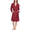 GYS Premium Viscose from Bamboo Robe for Women Long Sleeve Bathrobes Soft Kimono Robes(Wine Red)