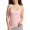 GYS Women’s Camisole Bamboo Viscose Breathable Summer Cool Lightweight Spaghetti Strap Pajama Top(Pink)
