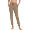GYS Women’s Pajama Pants – Viscose Made from Bamboo, Joggers Pants with Pockets Comfy Lounge Sleep Pants Pj Bottoms(Camel)