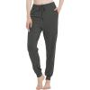 GYS Women’s Pajama Pants – Viscose Made from Bamboo, Joggers Pants with Pockets Comfy Lounge Sleep Pants Pj Bottoms(Dark Heather Grey)