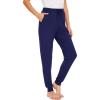 GYS Women’s Pajama Pants – Viscose Made from Bamboo, Joggers Pants with Pockets Comfy Lounge Sleep Pants Pj Bottoms(Deep Blue)