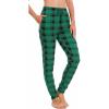 GYS Women’s Pajama Pants – Viscose Made from Bamboo, Joggers Pants with Pockets Comfy Lounge Sleep Pants Pj Bottoms(Green Plaid)