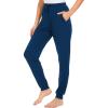GYS Women’s Pajama Pants – Viscose Made from Bamboo, Joggers Pants with Pockets Comfy Lounge Sleep Pants Pj Bottoms(Ink Blue)