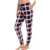GYS Women’s Pajama Pants – Viscose Made from Bamboo, Joggers Pants with Pockets Comfy Lounge Sleep Pants Pj Bottoms(Navy Red Plaid)