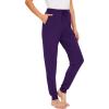 GYS Women’s Pajama Pants – Viscose Made from Bamboo, Joggers Pants with Pockets Comfy Lounge Sleep Pants Pj Bottoms(Purple)