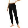 GYS Women’s Sweatpants with Pockets, Ultra-Soft Stretch Casual Joggers Pants for Lounge, Yoga, Travel(Black)