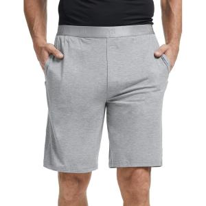 GYS Men’s Pajama Shorts Soft Lightweight Bamboo Viscose Mens Comfy Sleepwear Bottoms with Pockets(Heather Grey)
