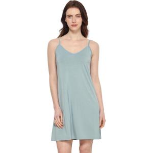 GYS Premium Bamboo Viscose Women’s Full Slips Nightgown Soft and Lightweight Spaghetti Strap Sleep Dress(Light Greyish Green)