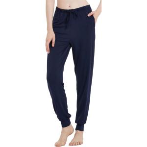 GYS Women’s Pajama Pants – Viscose Made from Bamboo, Joggers Pants with Pockets Comfy Lounge Sleep Pants Pj Bottoms(Navy)