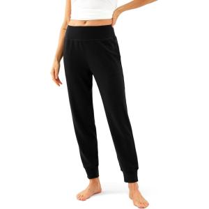 GYS Women’s Sweatpants with Pockets, Ultra-Soft Stretch Casual Joggers Pants for Lounge, Yoga, Travel(Black)