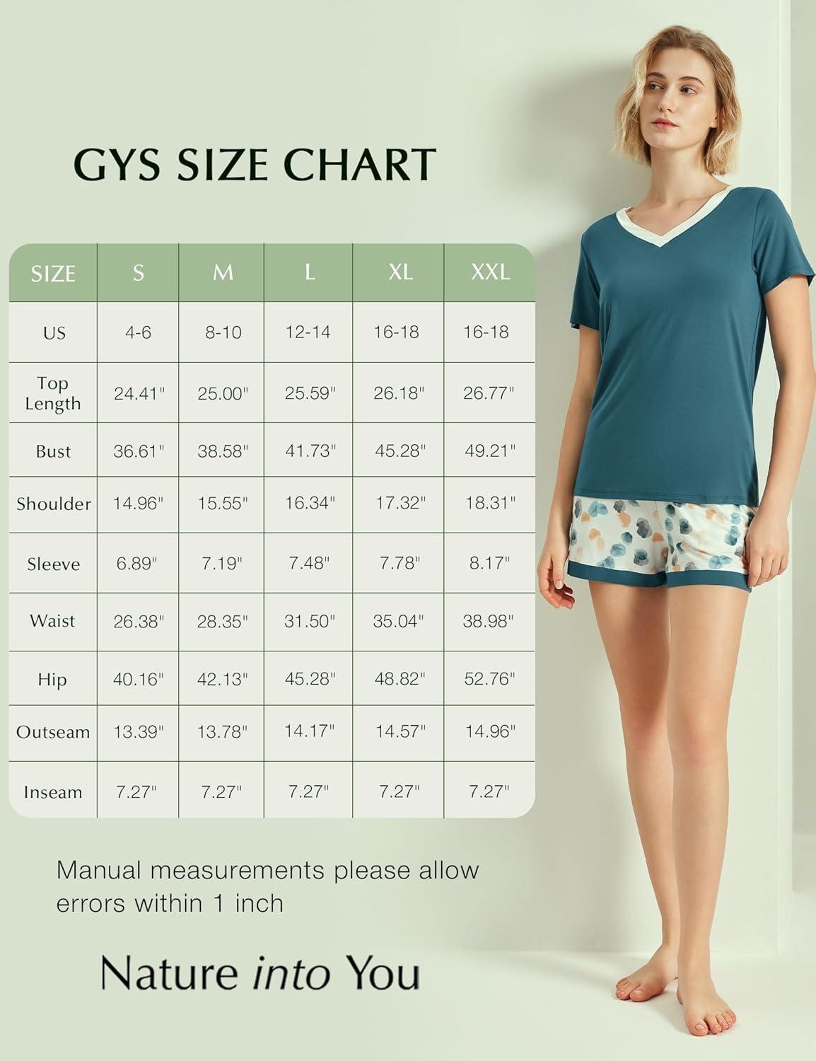 imageGYS Bamboo Viscose Pajamas for Women Set Soft Short Sleeve Top and Shorts Sleepwear Comfy Lightweight Lounge Pajama SetDark Purple