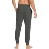 GYS Bamboo Viscose Men’s Pajama Bottoms Soft Solid Jogger Sleep Pants with Pockets and Drawstring(Dark Heather Grey)