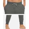GYS Bamboo Viscose Men’s Pajama Bottoms Soft Solid Jogger Sleep Pants with Pockets and Drawstring(Dark Heather Grey)