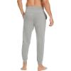 GYS Bamboo Viscose Men’s Pajama Bottoms Soft Solid Jogger Sleep Pants with Pockets and Drawstring(Light Heather Grey)