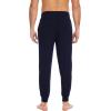 GYS Bamboo Viscose Men’s Pajama Bottoms Soft Solid Jogger Sleep Pants with Pockets and Drawstring(Navy)