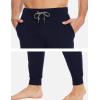 GYS Bamboo Viscose Men’s Pajama Bottoms Soft Solid Jogger Sleep Pants with Pockets and Drawstring(Navy)