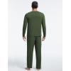GYS Bamboo Viscose Men’s Pajama Sets Long Sleeve Crew Neck Lounge Set with Pockets(Army Green)