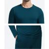GYS Bamboo Viscose Men’s Pajama Sets Long Sleeve Crew Neck Lounge Set with Pockets(Indigo)