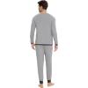 GYS Bamboo Viscose Men’s Pajama Sets Soft Long Sleeve Lounge Set with Pockets(Heather Grey)