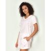 GYS Bamboo Viscose Pajamas for Women Set, Soft Short Sleeve Top and Shorts Sleepwear, Comfy Lightweight Lounge Pajama Set(White Stars)