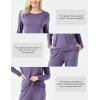 GYS Bamboo Viscose Sleep Sets for Women Long Sleeve Crew Neck Pajama Sets with Pockets(Air Purple)