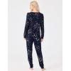 GYS Bamboo Viscose Sleep Sets for Women Long Sleeve Crew Neck Pajama Sets with Pockets(Blue Stars)