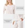 GYS Bamboo Viscose Sleep Sets for Women Long Sleeve Crew Neck Pajama Sets with Pockets(Oat Leopard)