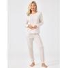 GYS Bamboo Viscose Sleep Sets for Women Long Sleeve Crew Neck Pajama Sets with Pockets(Oat Leopard)