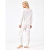 GYS Bamboo Viscose Sleep Sets for Women Long Sleeve Crew Neck Pajama Sets with Pockets(White Stars)