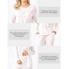 GYS Bamboo Viscose Sleep Sets for Women Long Sleeve Crew Neck Pajama Sets with Pockets(White Stars)
