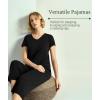 GYS Bamboo Viscose Women Pajama Sets Short Sleeve Top and Capri Pants 2 Piece Casual Lounge Sets(Black)