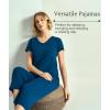 GYS Bamboo Viscose Women Pajama Sets Short Sleeve Top and Capri Pants 2 Piece Casual Lounge Sets(Ink Blue)