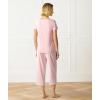 GYS Bamboo Viscose Women Pajama Sets Short Sleeve Top and Capri Pants 2 Piece Casual Lounge Sets(Pink)