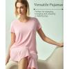 GYS Bamboo Viscose Women Pajama Sets Short Sleeve Top and Capri Pants 2 Piece Casual Lounge Sets(Pink)